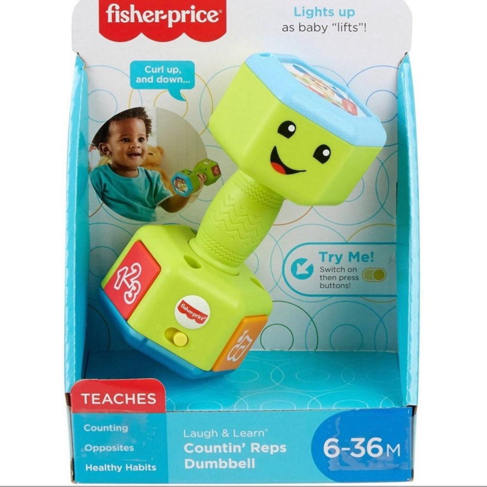 Fisher-Price Laugh & Learn Countin' Reps Dumbbell Toy